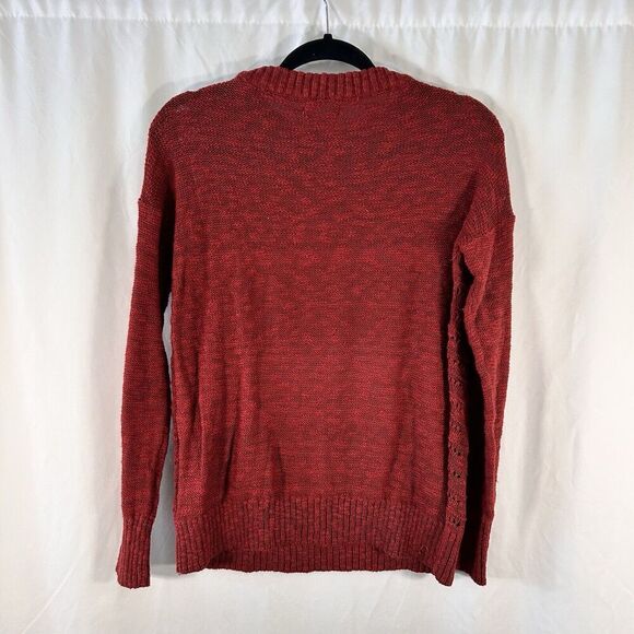 New Maurices Sweater Small Solid Red Knit Long Sleeve Crew Neck 100% Cotton - Picture 8 of 8